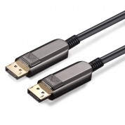 Armored DisplayPort 1.4 AOC, Type A to Type A, Hybrid 32.4Gbps 8K60 DP 1.4 Active Optical Cable
