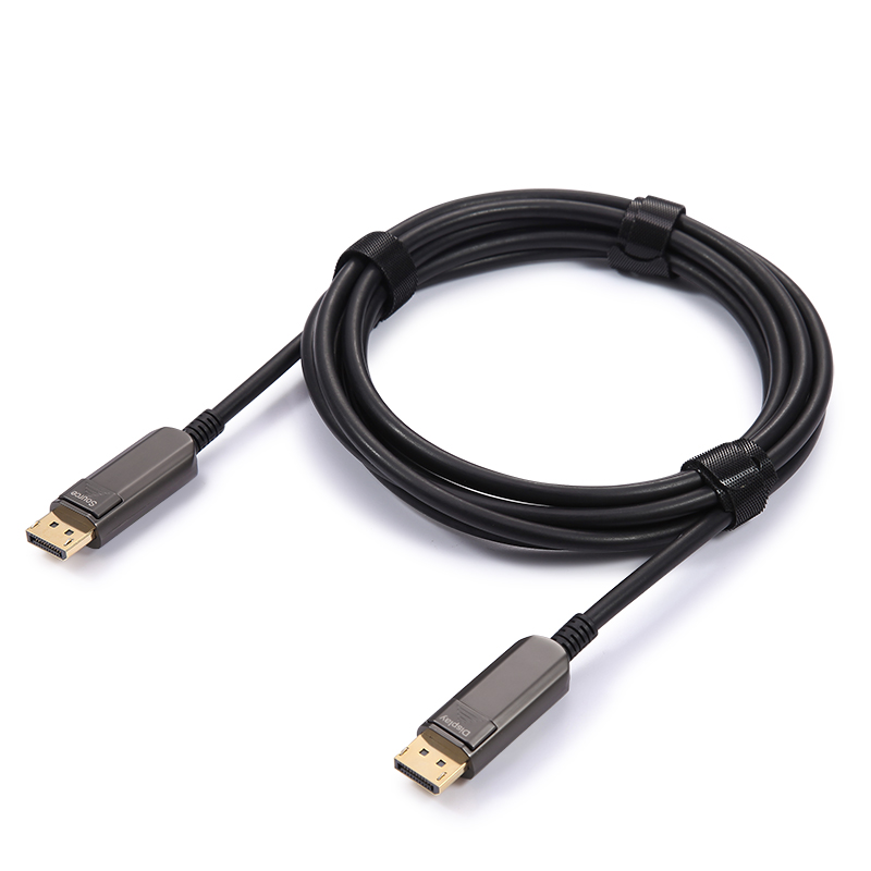 Armored DisplayPort 1.4 AOC, Type A to Type A, Hybrid 32.4Gbps 8K60 DP 1.4 Active Optical Cable