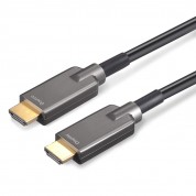 Armored HDMI 2.0 AOC, Type A to Type A, Hybrid 18Gbps 4K60 HDMI 2.0 Active Optical Cable