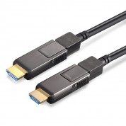 Detachable Armored HDMI 2.0 AOC, Type D-D, Hybrid 18Gbps 4K60 HDMI 2.0 Active Optical Cable