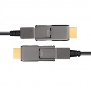 Detachable Armored HDMI 2.0 AOC, Type D-D, Hybrid 18Gbps 4K60 HDMI 2.0 Active Optical Cable