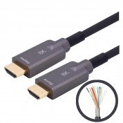 Armored HDMI 2.1 AOC, Type A to Type A Hybrid HDMI 8K Active Optical Cable