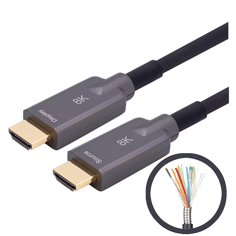 Gigacord 8K HDMI 2.1 AOC Fiber Cable HDMI 2.1 48Gbps 8K@60Hz 4K@120Hz  Dynamic HDR/eARC/HDCP 2.2 / 3D Slim Flexible - NWCA Inc.