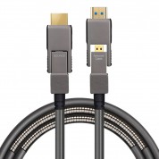 Armored Detachable HDMI 2.1 AOC, Type D to Type D, Hybrid 48Gbps 8K60 4K120 eARC G-SYNC HDMI 2.1 Active Optical Cable