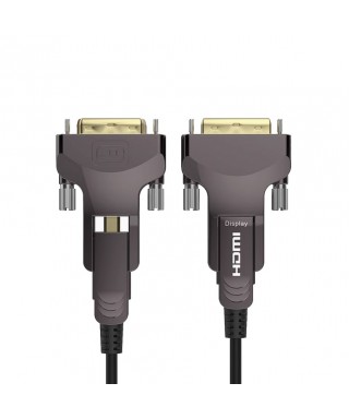 Detachable DVI to DVI AOC, Hybrid 10.2Gbps 4K@30Hz 1080P@60Hz DVI Active Optical Cable