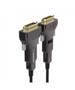 Detachable DVI to DVI AOC, Hybrid 10.2Gbps 4K@30Hz 1080P@60Hz DVI Active Optical Cable
