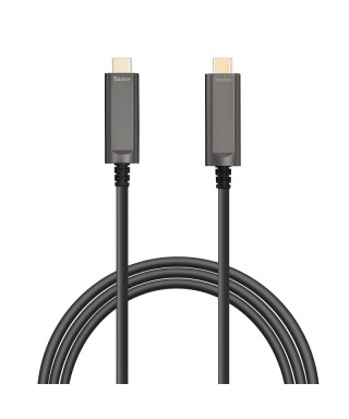 DisplayPort 1.2 AOC, USB Type C-C, Hybrid 21.6Gbps 4K60 DP 1.2 Active Optical Cable