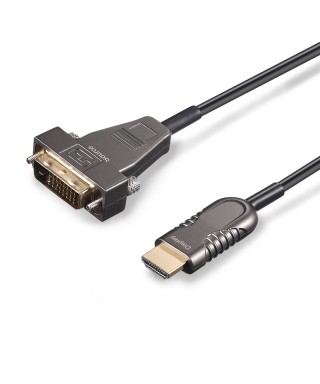 DVI to HDMI AOC, Hybrid 10.2Gbps 4K30 DVI to HDMI Active Optical Cable