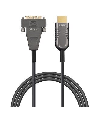 DVI to HDMI AOC, Hybrid 10.2Gbps 4K30 DVI to HDMI Active Optical Cable