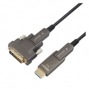 Detachable HDMI-DVI DVI-HDMI Interchangeable AOC 10.2Gbps 4K@30Hz Active Optical Cable
