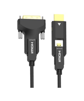 Detachable HDMI-DVI DVI-HDMI Interchangeable AOC 10.2Gbps 4K@30Hz Active Optical Cable