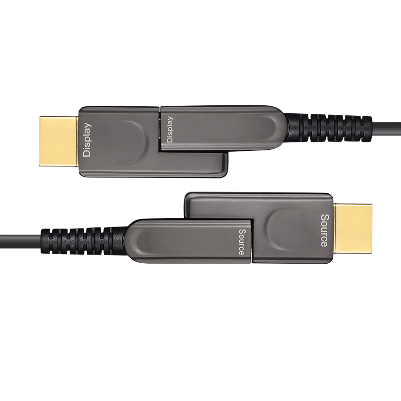 Detachable HDMI 2.0 AOC, Type D-D, Hybrid 18Gbps 4K60 HDMI 2.0 Active Optical Cable
