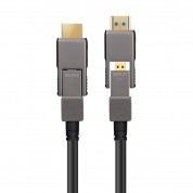 Detachable HDMI 2.1 AOC, Type D to Type D, Hybrid 48Gbps 8K60 4K120 eARC G-SYNC HDMI 2.1 Active Optical Cable