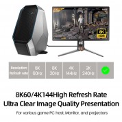 Mini DP to DP DisplayPort 1.4 AOC, Hybrid 32.4Gbps 8K60 DP 1.4 Active Optical Cable