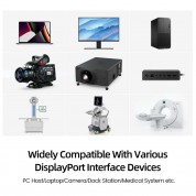 Mini DP to DP DisplayPort 1.4 AOC, Hybrid 32.4Gbps 8K60 DP 1.4 Active Optical Cable