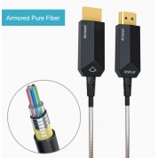 Pure Fiber Armored 4K@60Hz Fixed-end HDMI 2.0 Active Optical Cable