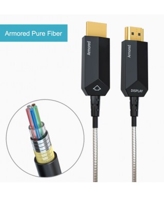 Pure Fiber Armored 4K@60Hz Fixed-end HDMI 2.0 Active Optical Cable