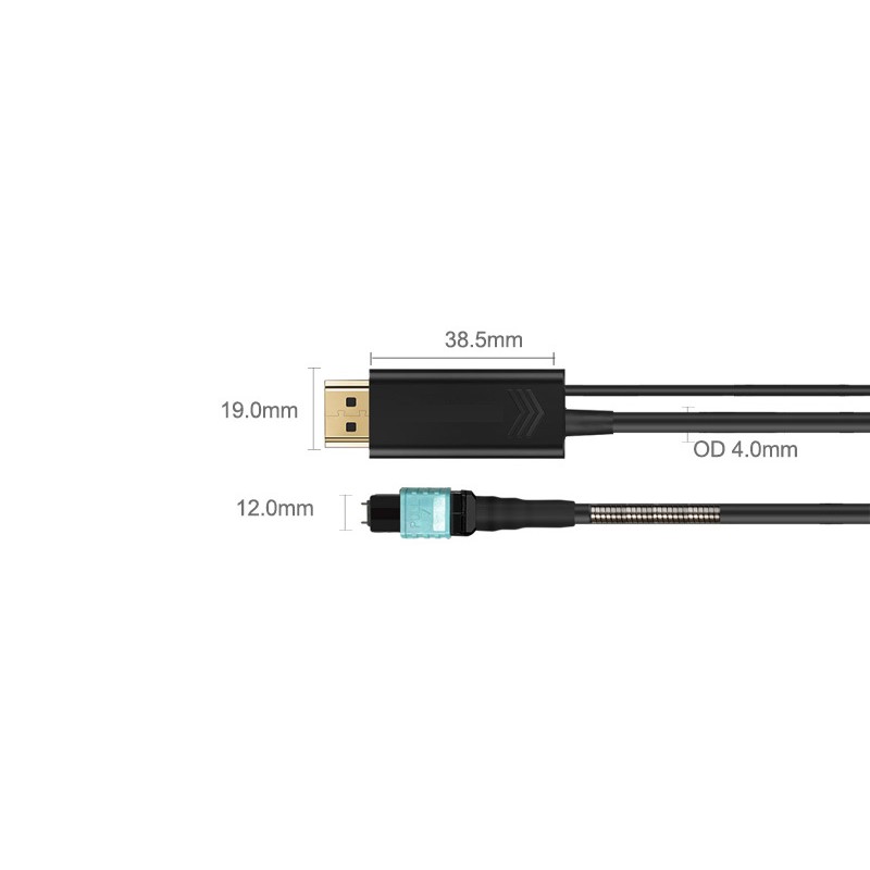 Pure Fiber Armored Ultra High Speed 48Gbps 8K60 HDMI 2.1 Active Optical Cable