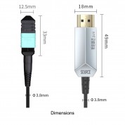 Pure Fiber 4K@60Hz Detachable HDMI 2.0 Active Optical Cable