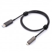 USB 3.0 AOC, Type-A Male to Type-C Male, Hybrid 5Gbps USB 3.0 Active Optical Cable