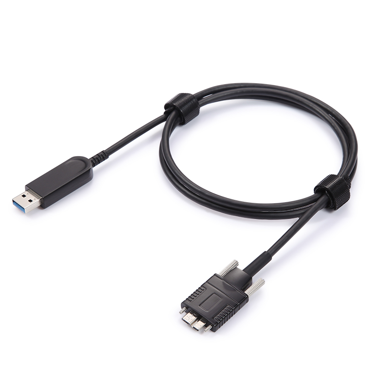 USB 3.0 AOC, Type-A Male to Micro-B Male, Hybrid 5Gbps USB 3.0 Active Optical Cable