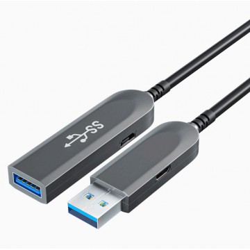 USB 3.1 Gen 2 Type-A Male to Type-A Female 10G Hybrid Active Optical Cable, Backward Compatible