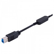 USB 3.1 Gen 2 Type-A Male to Type-B Male 10G Hybrid Active Optical Cable, Backward Compatible
