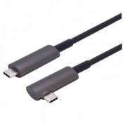 USB Type-C to Type-C USB 3.1 Gen 2 Hybrid AOC with Right-Angle Plug, Backward Compatible
